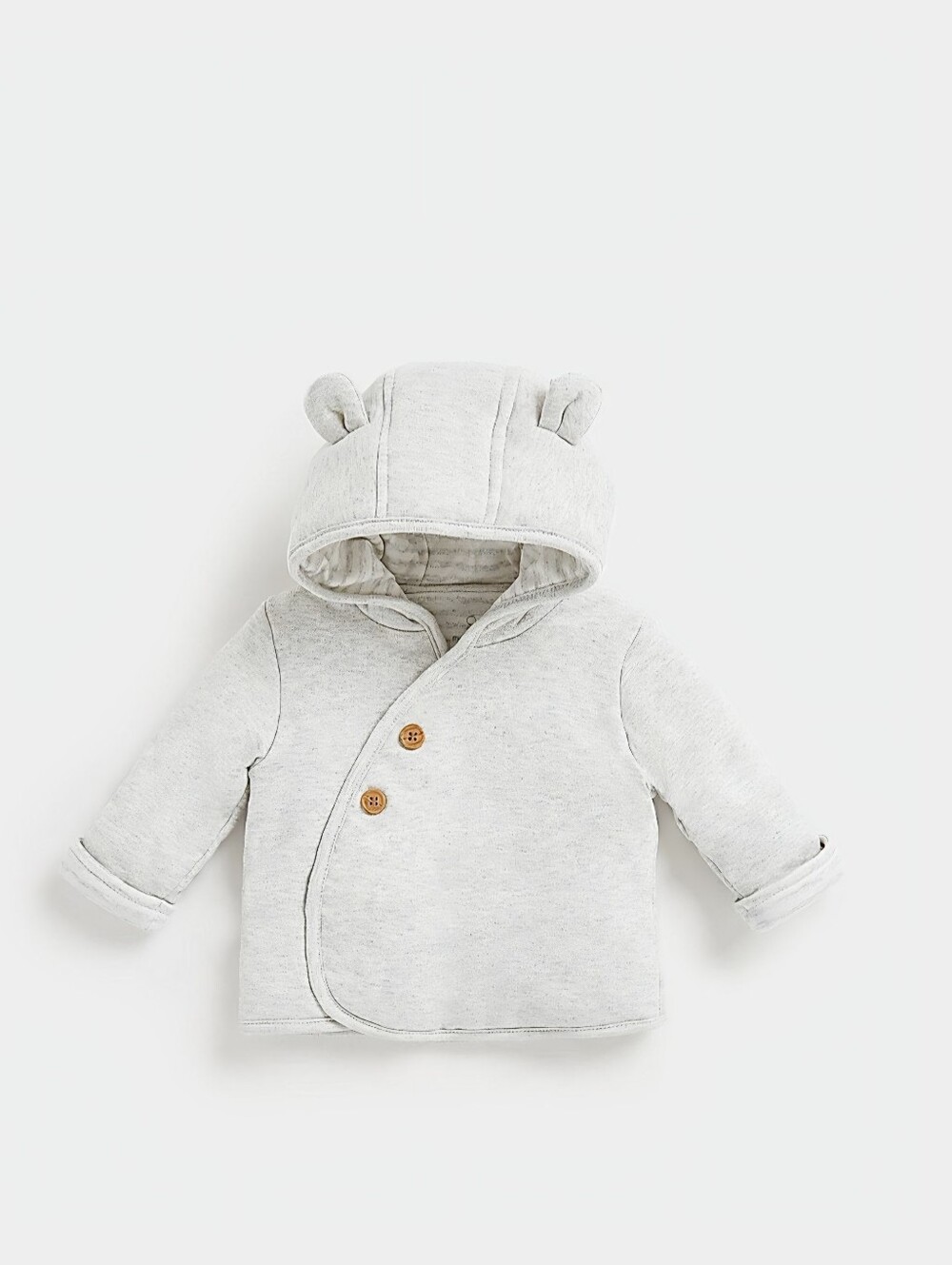 Mothercare Unisex Hood with Novelty Ears Jackets - Grey NEWBORN